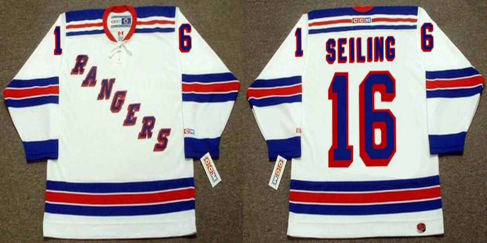 2019 Men New York Rangers #16 Seiling white CCM NHL jerseys